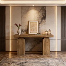 Console Table, Wooden Entryway Table Foyer Stand