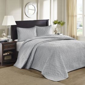 Reversible Bedspread Set Grey Queen
