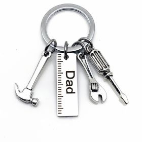 Stainless Steel Dad Hammer Screwdriver Wrench Keychain For Father's Day Gift (Items: Papa)