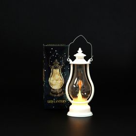 1pc Retro Portable Flameless Candle Lamp; LED Luminous Night Light Creative Small Oil Lamp; Holiday Decoration Ornament; Creative Atmosphere Lamp (Color: Wick White)