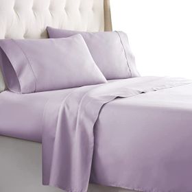 Twin Size Sheets Set - Bedding Sheets & Pillowcases w/ 16 inch Deep Pockets - Fade Resistant & Machine Washable - 3 Piece 1800 Series Twin Bed Sh (Piece Type: 3 Piece 1800 Series Twin, Color: purple)