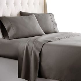 Twin Size Sheets Set - Bedding Sheets & Pillowcases w/ 16 inch Deep Pockets - Fade Resistant & Machine Washable - 3 Piece 1800 Series Twin Bed Sh (Piece Type: 3 Piece 1800 Series Twin, Color: Grey)